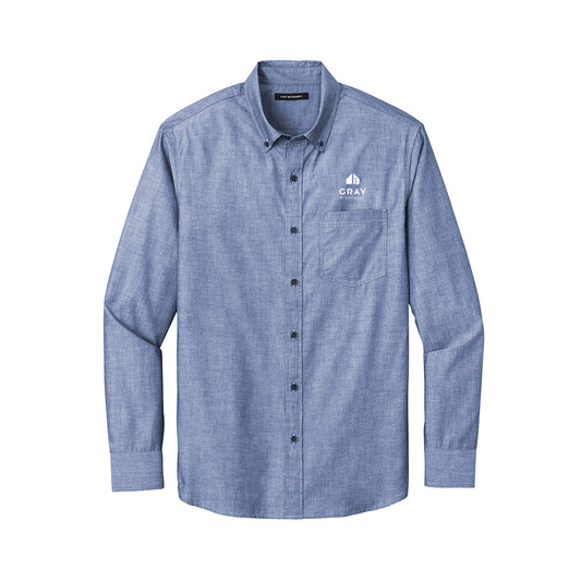 Port Authority Long Sleeve Chambray Easy Care Shirt