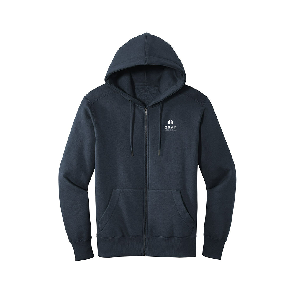 District Perfect Weight Fleece Full-Zip Hoodie