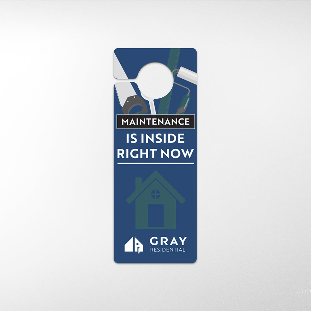 Gray Residential Door Hangers - 4.25 x 11